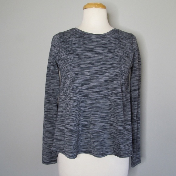 Zyia Women's Charcoal Gray Split Back Long Sleeve T Tee Shirt Top Size S? - Picture 1 of 10